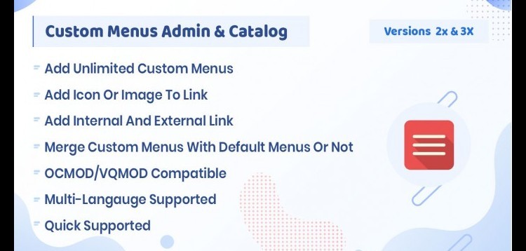 Download Custom Menus Admin & Catalog - V_oc3.x