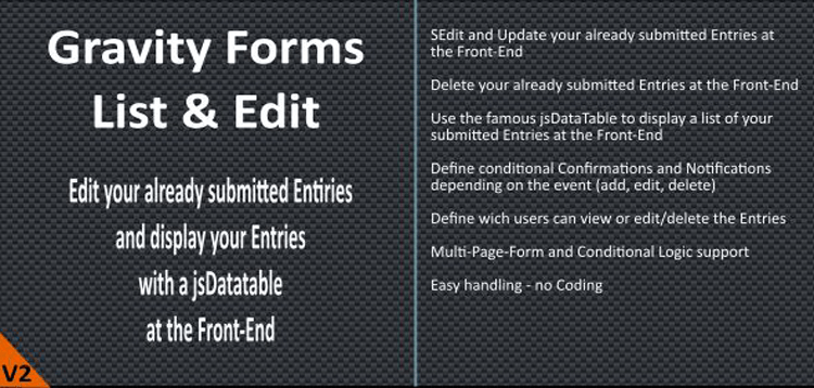 Item cover for download Gravity Forms - List  Edit