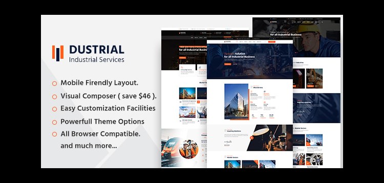 Item cover for download Dustrial - Factory & Industrial WordPress Theme
