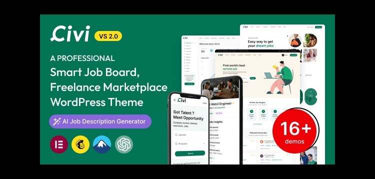 Item cover for download Civi - Job Board, Freelance Marketplace WordPress Theme