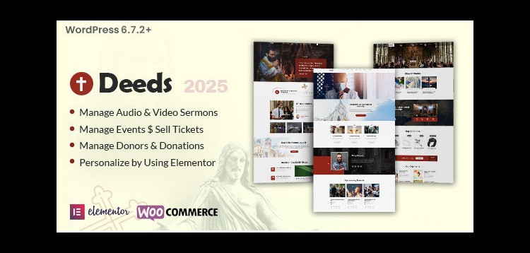 Item cover for download Deeds - The Best Church WordPress Theme 2026