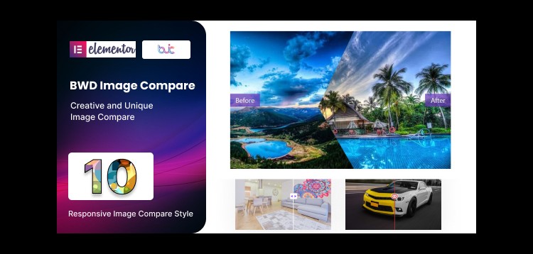 Item cover for download Image Compare addon for elementor