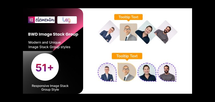 Item cover for download Image Stack Group addon for elementor