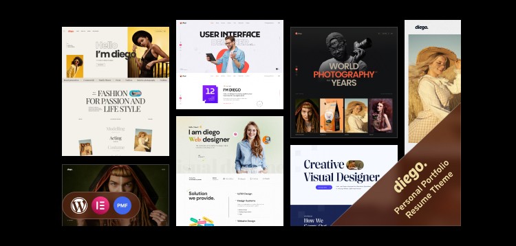 Item cover for download Diego - Creative Personal Portfolio & Resume WordPress Theme