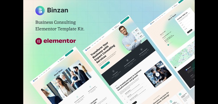 Item cover for download Binzan – Consulting Business Elementor Template Kit