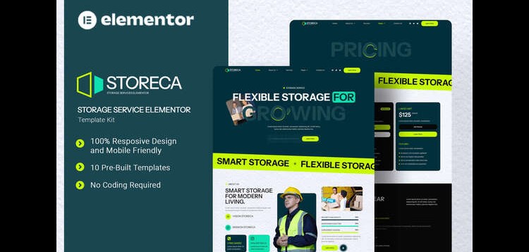 Item cover for download Storeca - Storage Service Elementor Template Kit