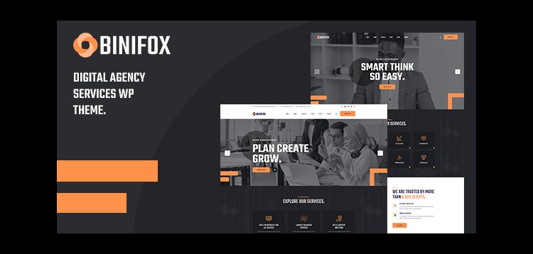 Item cover for download Binifox - Digital Agency Services WordPress Theme + RTL