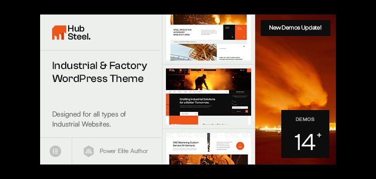 Item cover for download Hubsteel - Industrial & Factory WordPress Theme