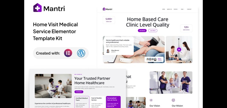 Item cover for download Mantri - Home Visit Medical Service Elementor Template Kit