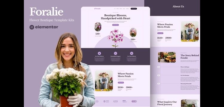 Item cover for download Foralie - Flower Boquete Elementor Template Kits