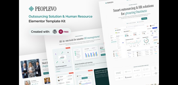 Item cover for download Peoplevo - Outsourcing Solution & Human Resource Elementor Template Kit