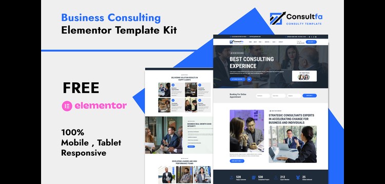 Item cover for download Consultfa - Business Consulting Elementor Template Kit
