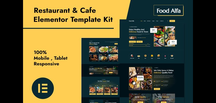 Item cover for download Food Alfa - Restaurant & Cafe Elementor Pro Template Kit
