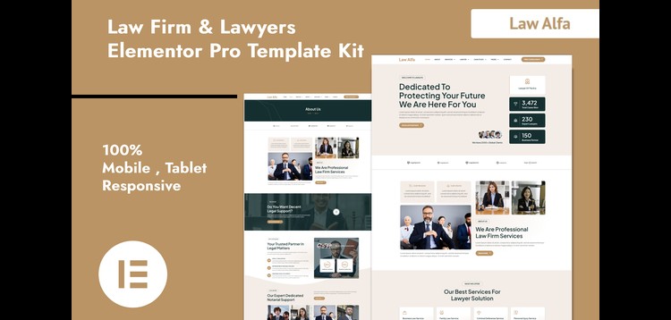 Item cover for download LawAlfa - Law Firm & Lawyers Elementor Pro Template Kit