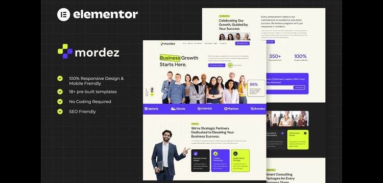 Item cover for download Mordez - Business Consulting Elementor Template Kits