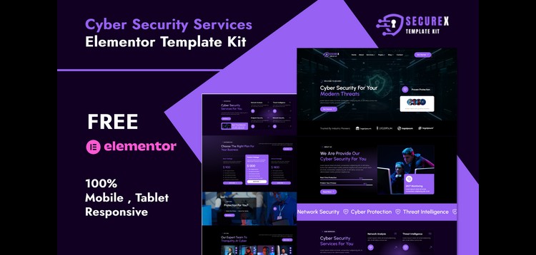 Item cover for download Securex - Cyber Security Services Elementor Template Kit