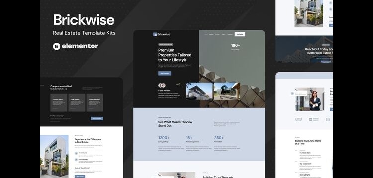 Item cover for download Brickwise - Real Estate Elementor Template Kit