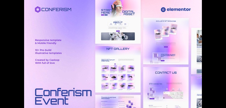 Item cover for download Conferism - Events & Entertainment Elementor Template Kit