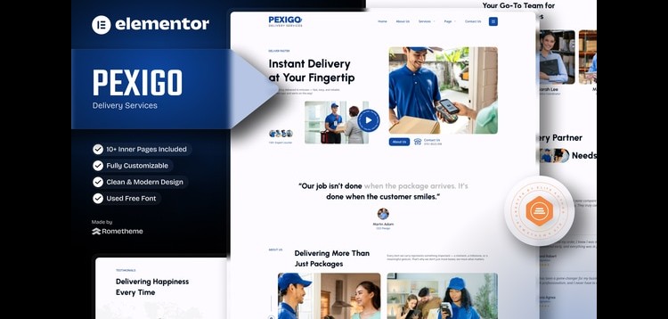 Item cover for download Pexigo - Delivery Services Elementor Template Kit