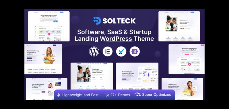 Item cover for download SolTeck - Software, Startup & SaaS Landing WordPress Theme