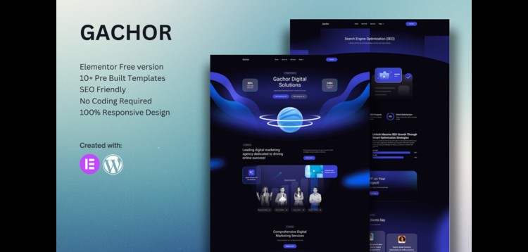 Item cover for download Gachor - Digital Marketing Agency Elementor Template Kit