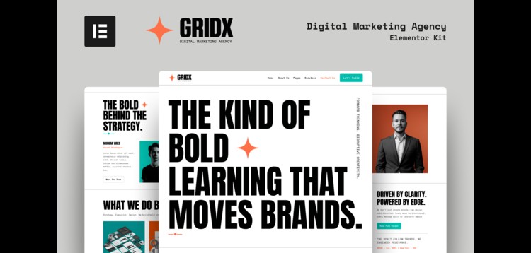 Item cover for download GridX - Digital Marketing Agency Elementor Template Kit