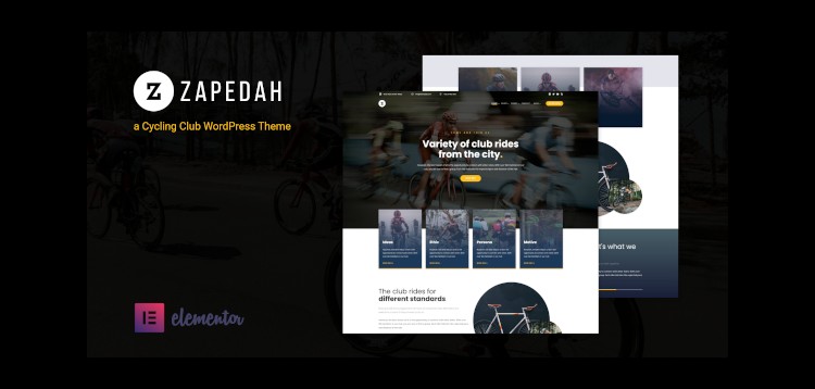 Item cover for download Zapedah - Cycling Club WordPress Theme