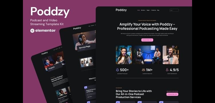 Item cover for download Podzzy - Podcast and Video Streaming Elementor Kit