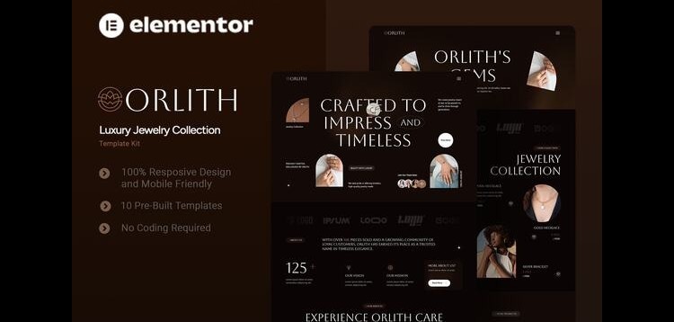 Item cover for download Orlith - Luxury Jewelry Collection Elementor Template Kit