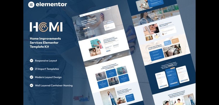 Item cover for download Homi - Home Improvement & Repair Services Elementor Template Kit