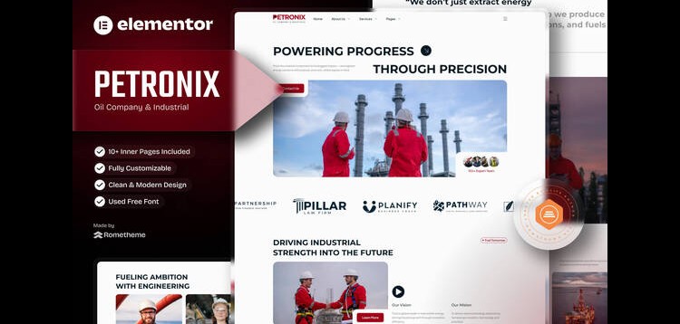Item cover for download Petronix - Oil Company & Industrial Elementor Template Kit