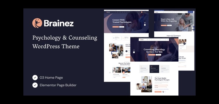 Item cover for download Brainez - Psychology And Counseling WordPress Theme