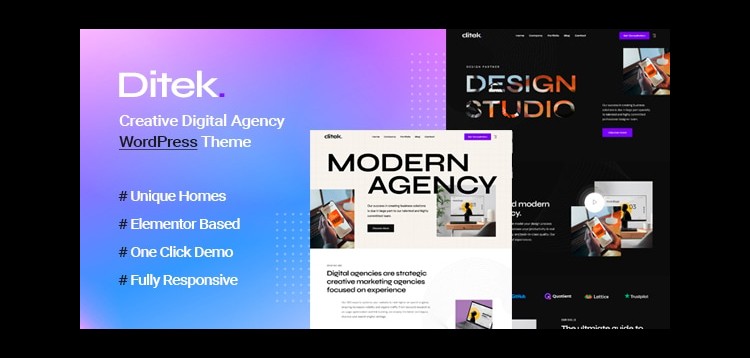 Item cover for download Ditek - Digital Agency Creative Portfolio WordPress Theme