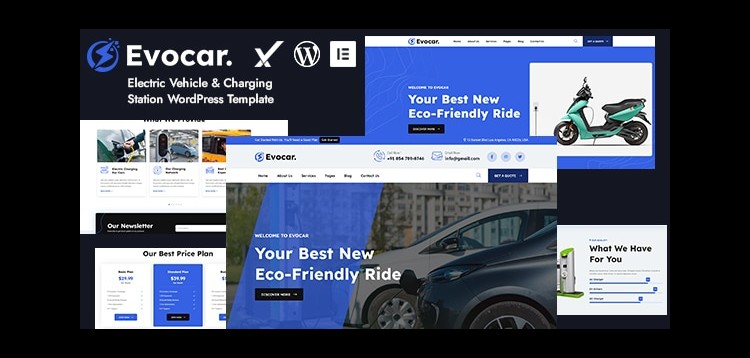 Item cover for download Evocar - Electric Vehicle & Charging Station WordPress Theme