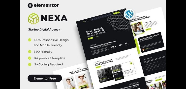 Item cover for download Nexa - Startup Digital Agency Elementor Template Kit