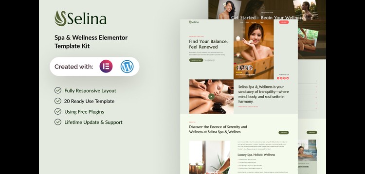 Item cover for download Selina - Spa & Wellness Elementor Template Kit