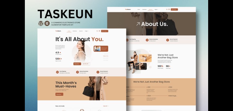 Item cover for download Taskeun - E-Commerce Bag Store Elementor Template Kit