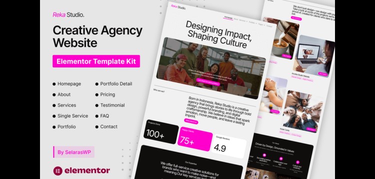 Item cover for download RekaStudio - Design Agency and Portfolio Elementor Pro Template Kit