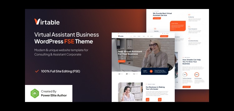 Item cover for download Virtable – Virtual Assistant Business FSE WordPress Theme