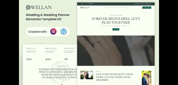 Item cover for download Wellan - Wedding & Wedding Planner Elementor Template Kit