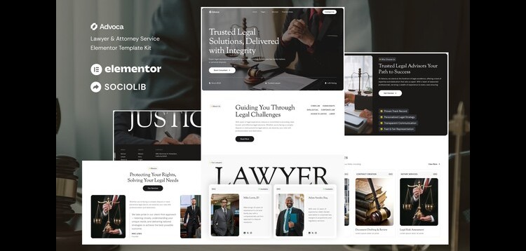 Item cover for download Advoca - Lawyer & Attorney Service Elementor Template Kit