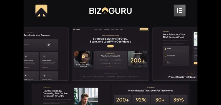 Item cover for download BizGuru - Business Consulting Elementor Template Kit