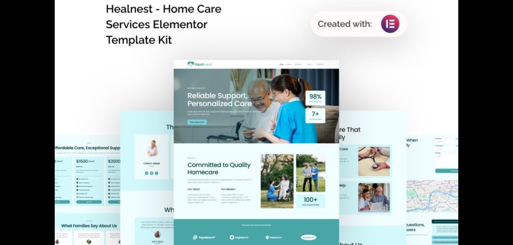 Item cover for download Healnest - Home Care Services Elementor Template Kit