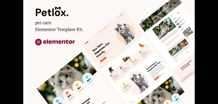 Item cover for download Petlox – Pet Care Elementor Template Kit