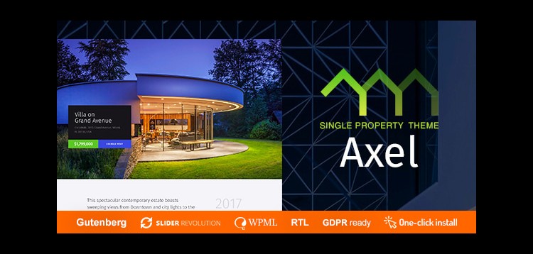Item cover for download Axel - Single Property Real Estate Theme