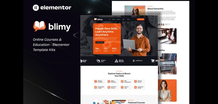 Item cover for download Blimy - Online Courses & Education Elementor Template Kits