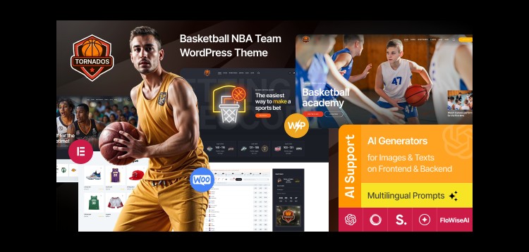Item cover for download Tornados | Basketball NBA Team WordPress Theme
