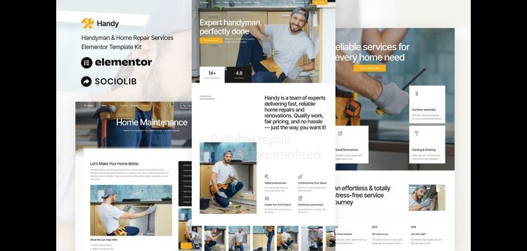 Item cover for download Handy - Handyman & Home Repair Service Elementor Template Kit
