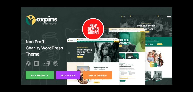 Item cover for download Oxpins - Non Profit Charity WordPress Theme