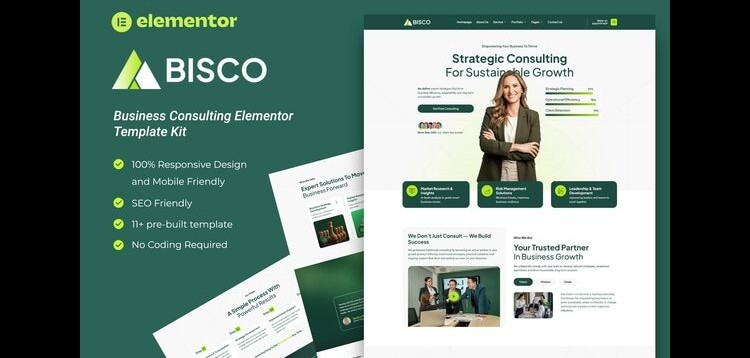 Item cover for download Bisco - Business Consulting Elementor Template Kit